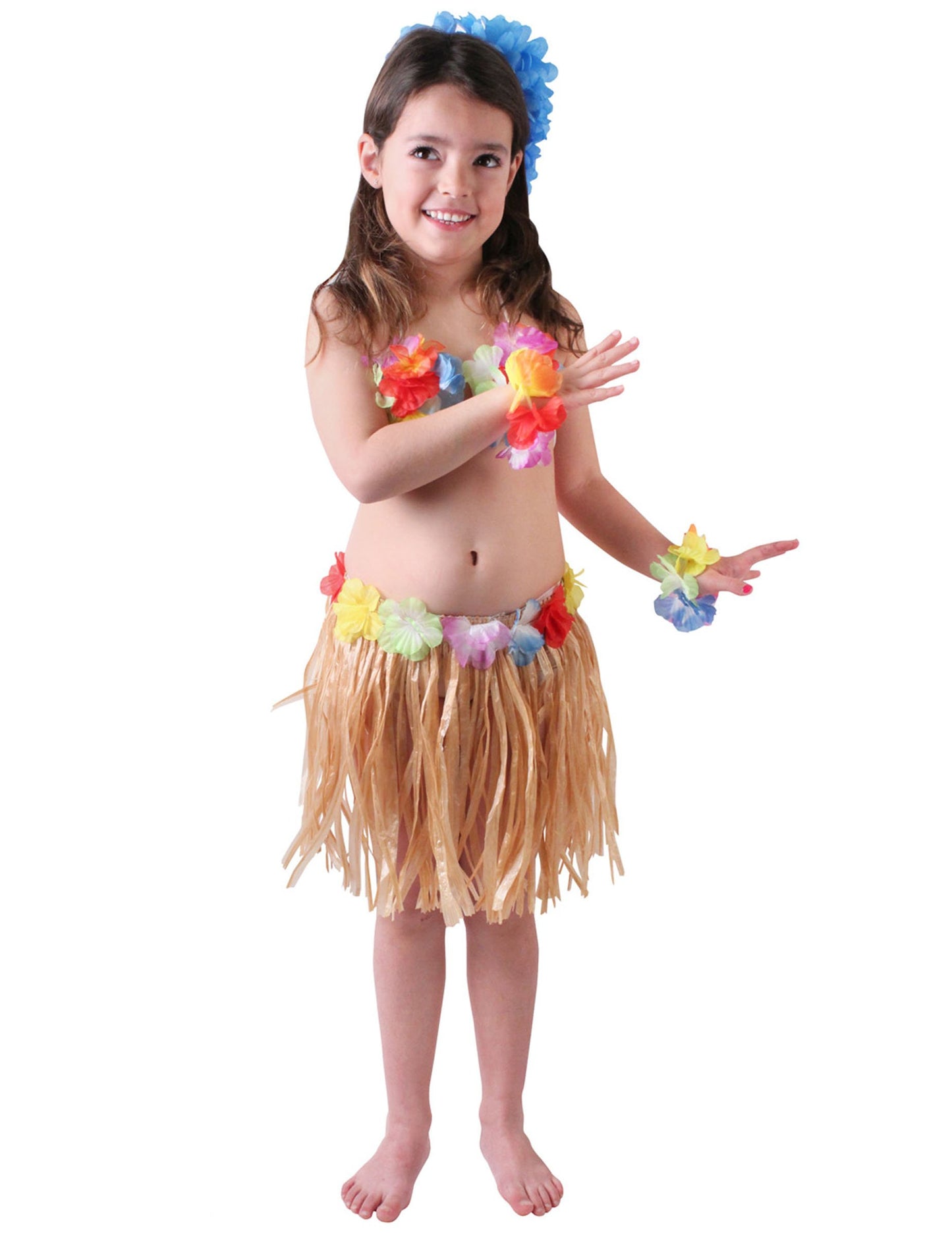 Fată de costum natural hawaian