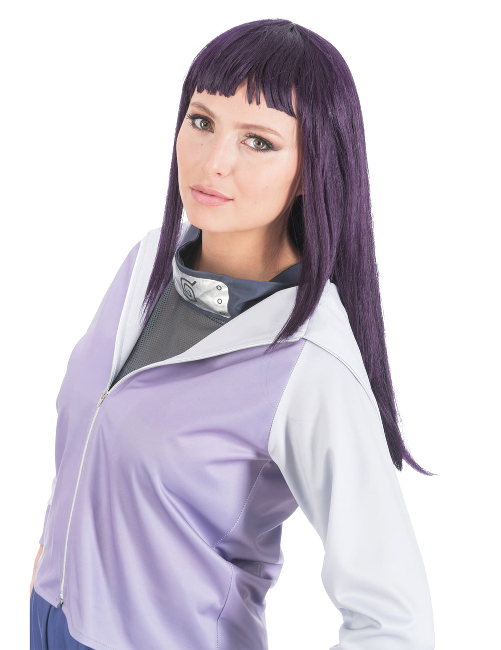 Gros plan sur le buste et le bandeau du déguisement Hinata Naruto™
