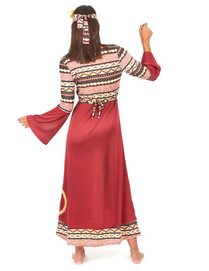 Costumul femeilor Hippie Bordeaux