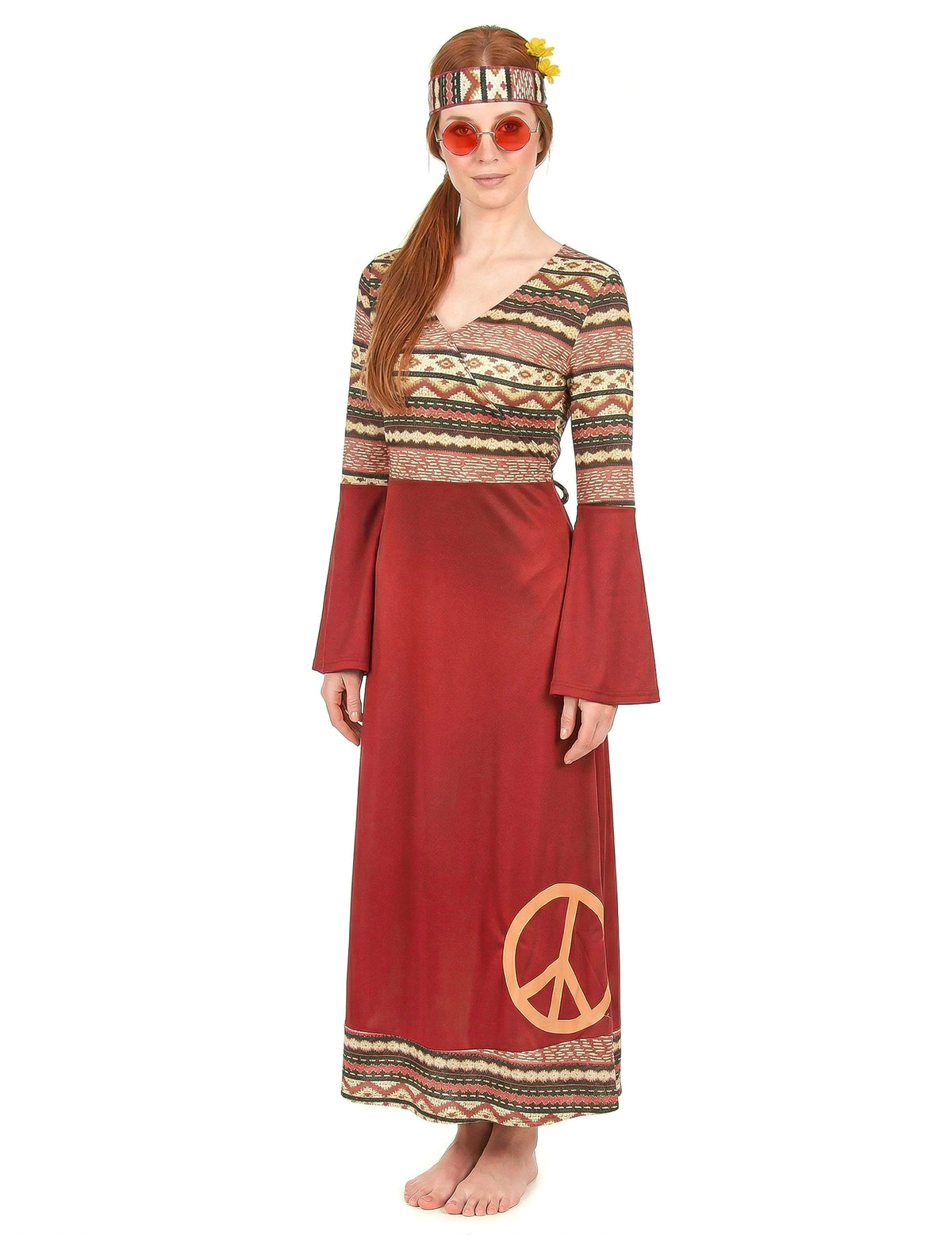 Costumul femeilor Hippie Bordeaux