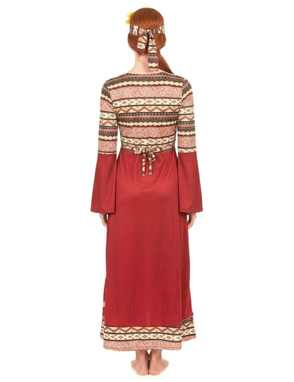 Costumul femeilor Hippie Bordeaux