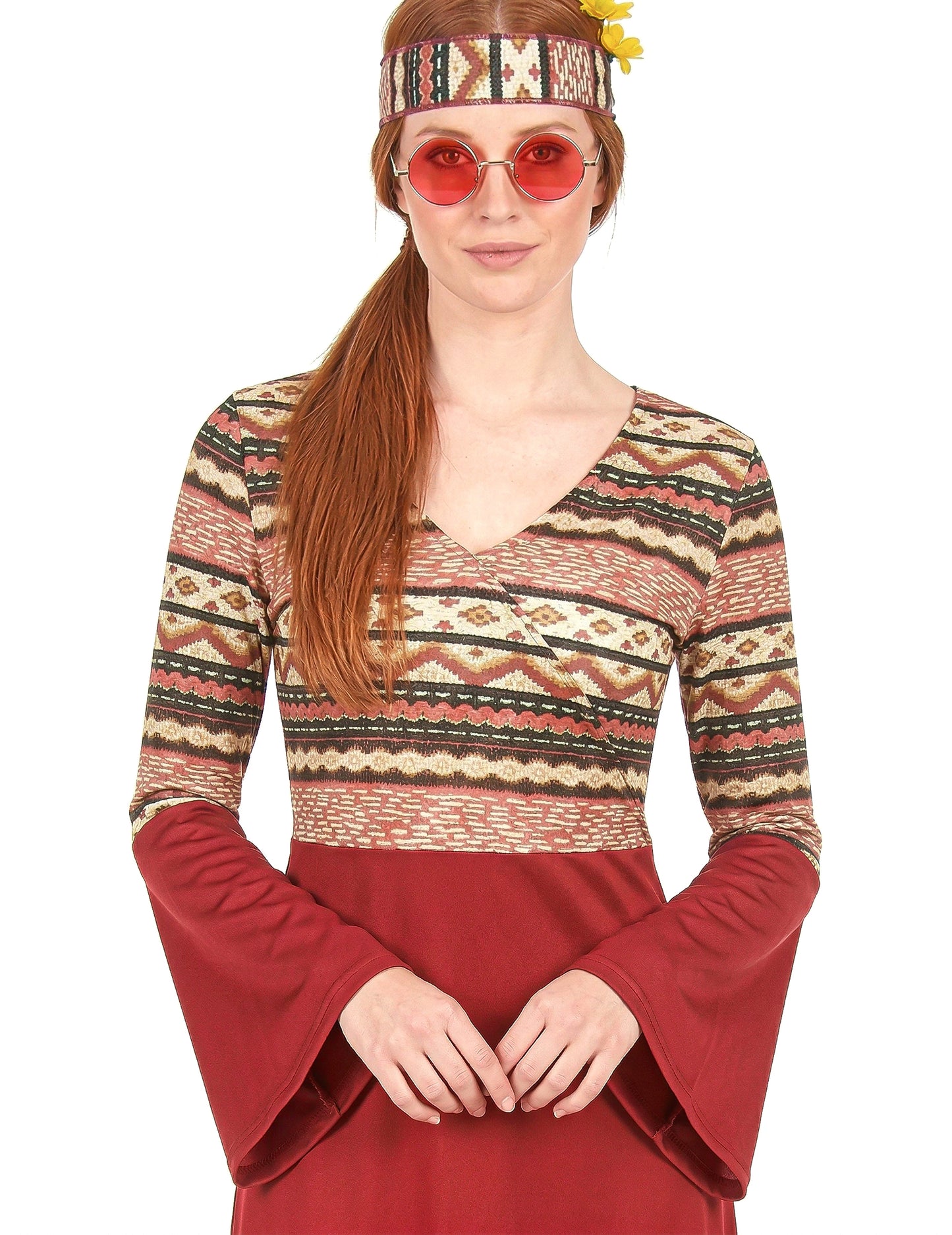 Costumul femeilor Hippie Bordeaux