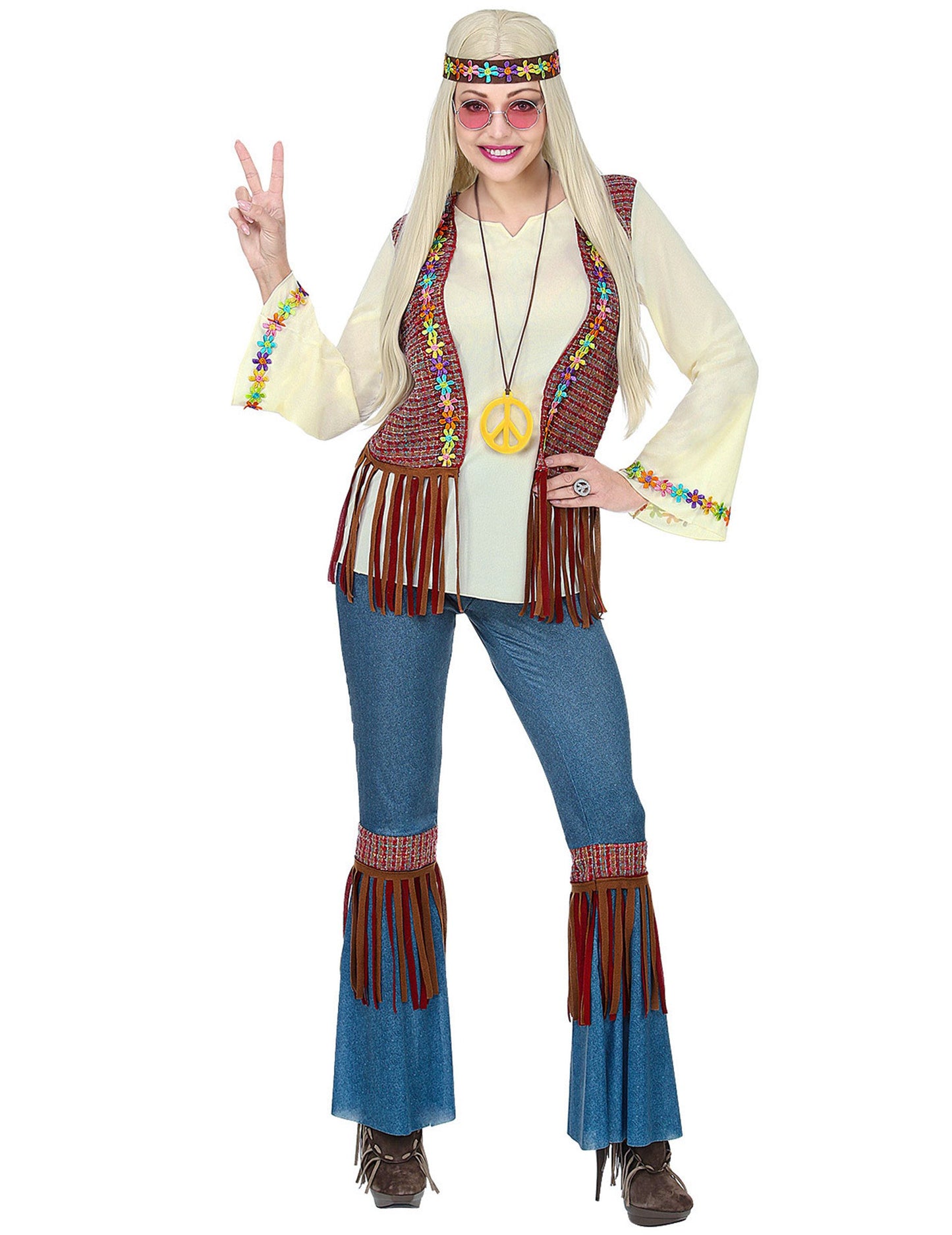 Costum de femeie hippie pentru pace
