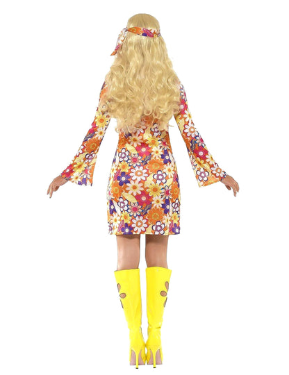 Costumul femeilor portocalii cu flori hippie