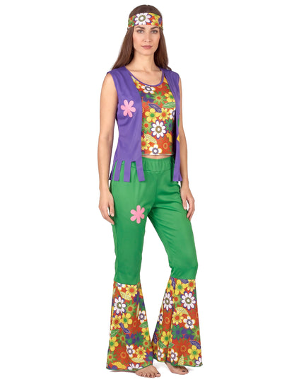 Costum de hippie pentru femei cu flori