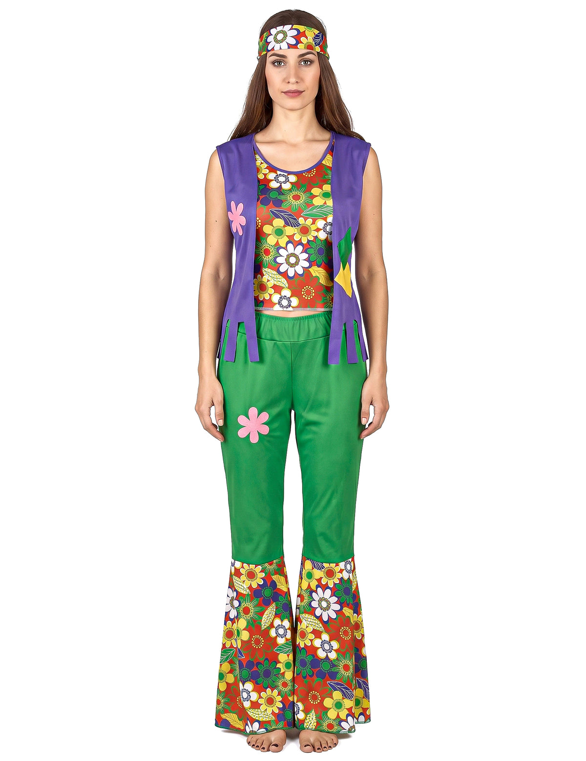Costum de hippie pentru femei cu flori