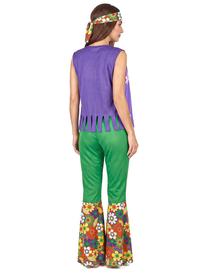 Costum de hippie pentru femei cu flori