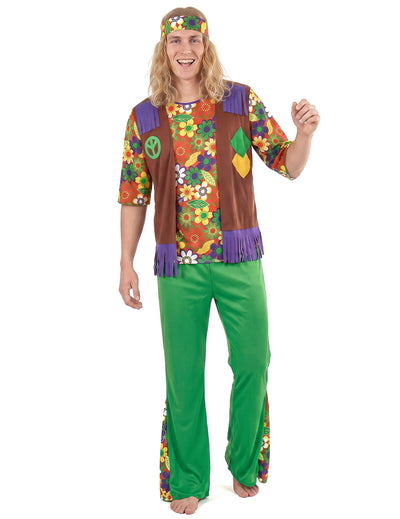 Costum de om cu flori hippie