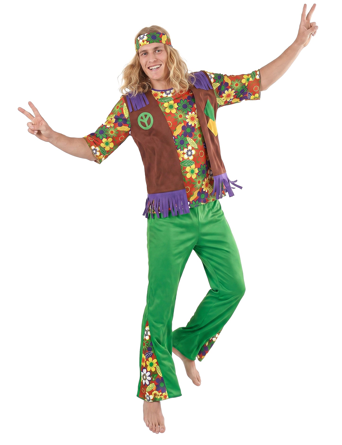 Costum de om cu flori hippie