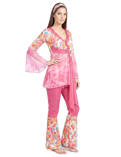 Costum de hippie pentru flori de trandafiri pentru femei