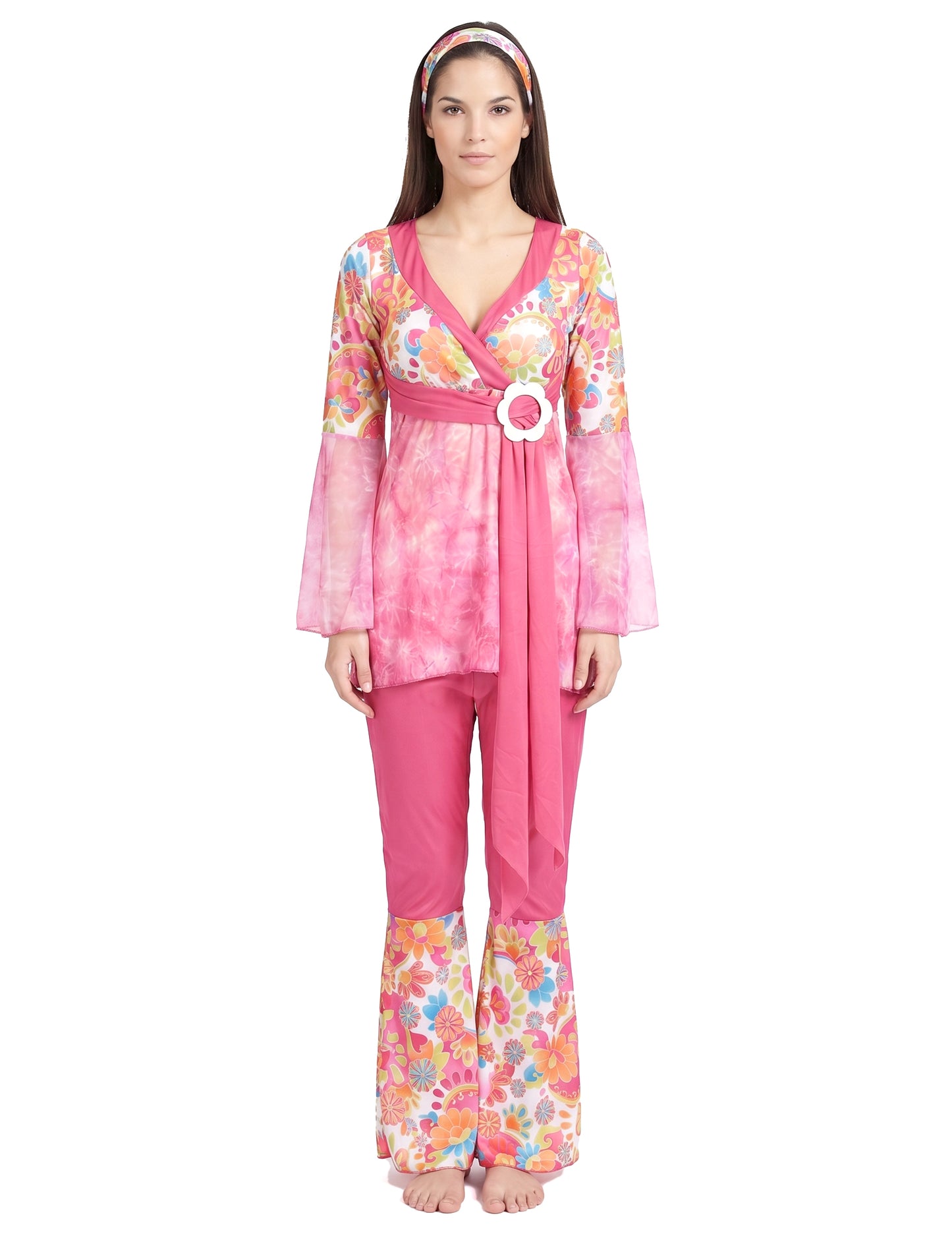 Costum de hippie pentru flori de trandafiri pentru femei