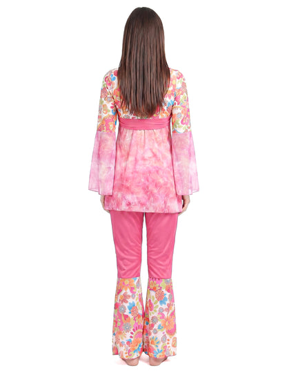 Costum de hippie pentru flori de trandafiri pentru femei