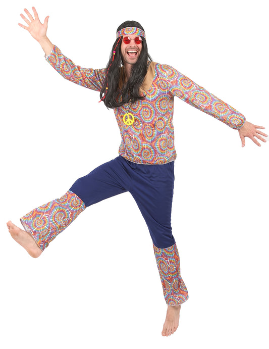 Hippie deghizează un motiv psihedelic omule