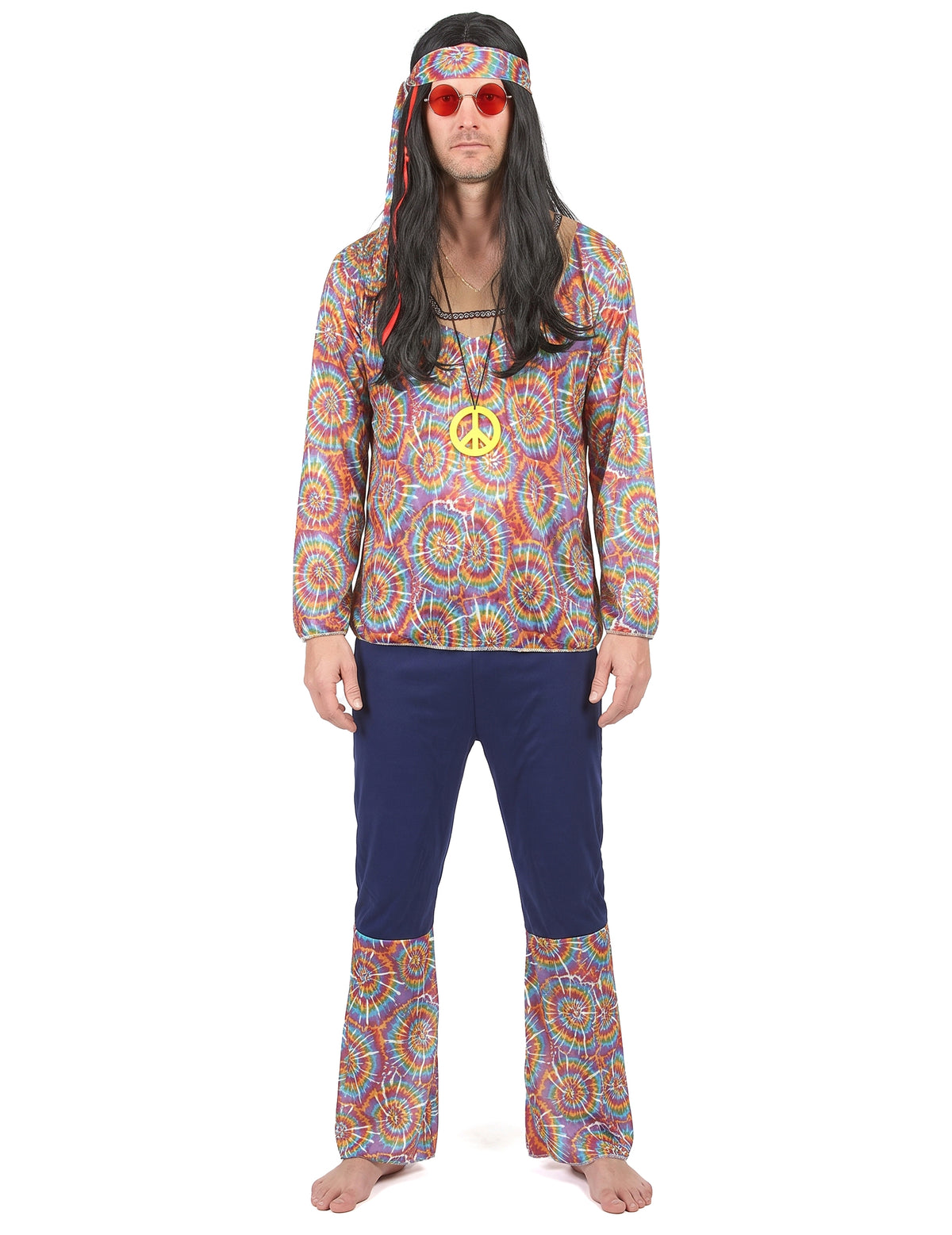 Hippie deghizează un motiv psihedelic omule