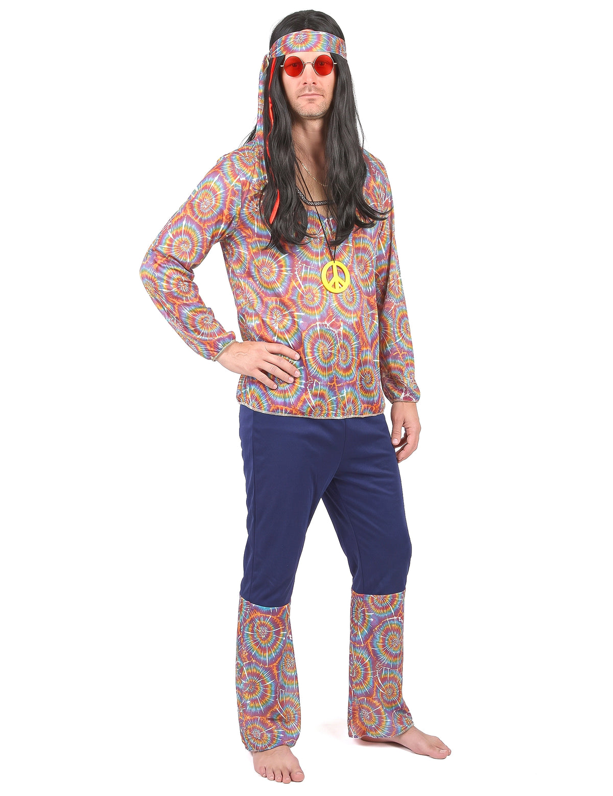 Hippie deghizează un motiv psihedelic omule
