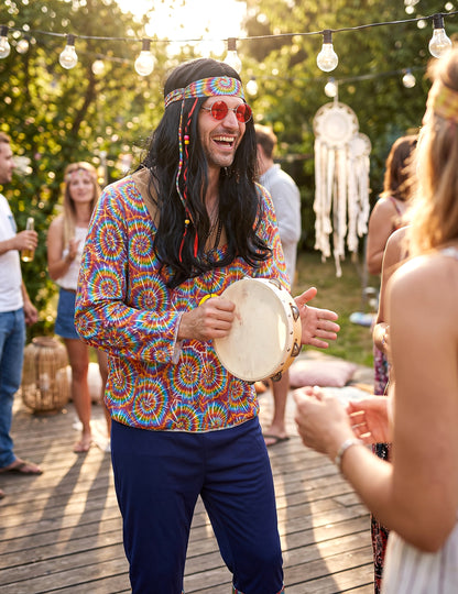 Hippie deghizează un motiv psihedelic omule