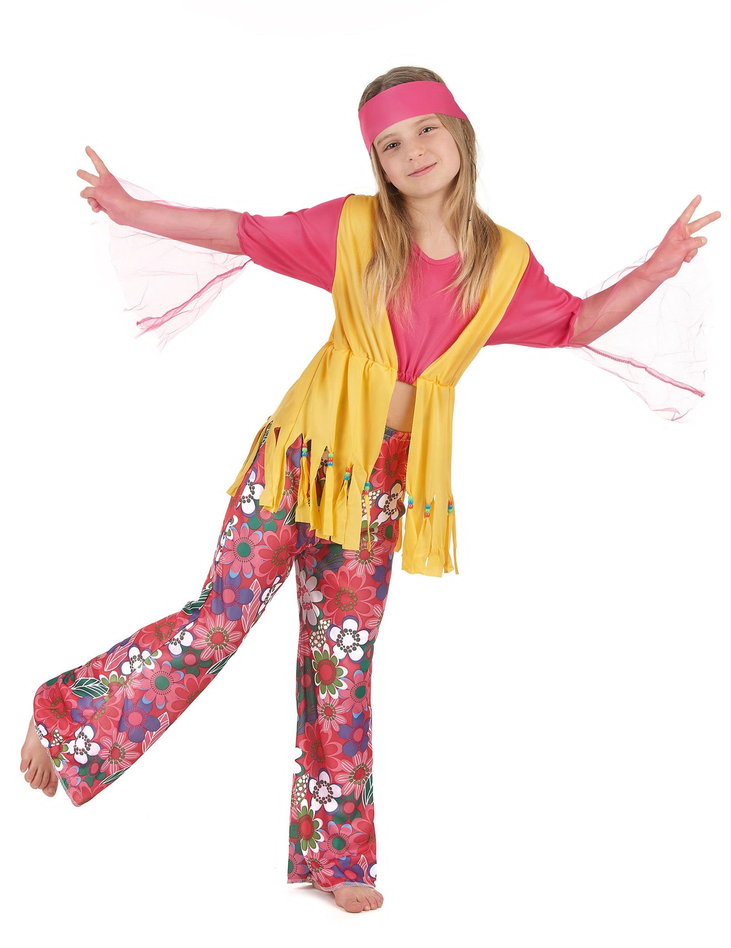 Costum de fată hippie muticolare
