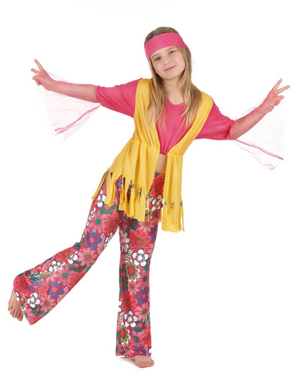 Costum de fată hippie muticolare