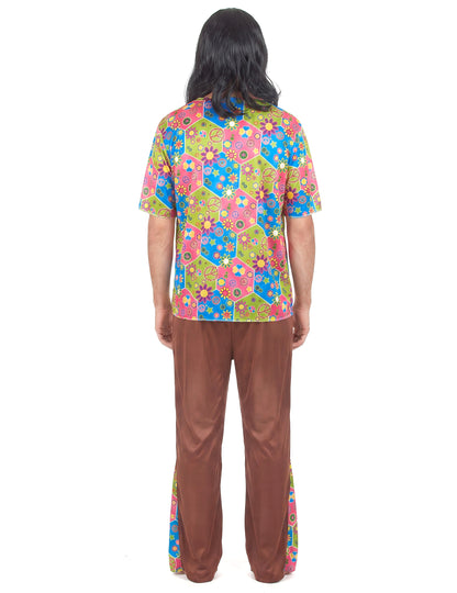 Costum hippie pentru barbati cu pantaloni evazati