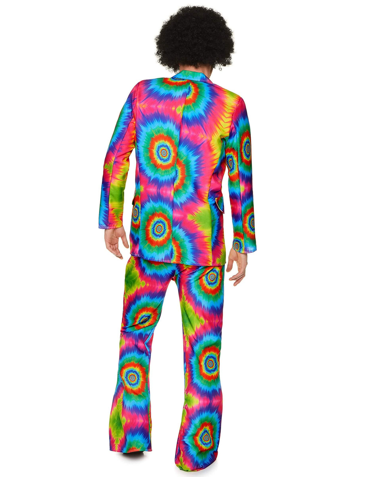 Vedere din spate a costumului hippie psihedelic pentru bărbat