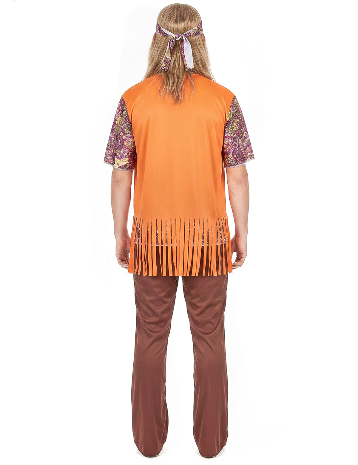 Hippie roz și om maro deghizare