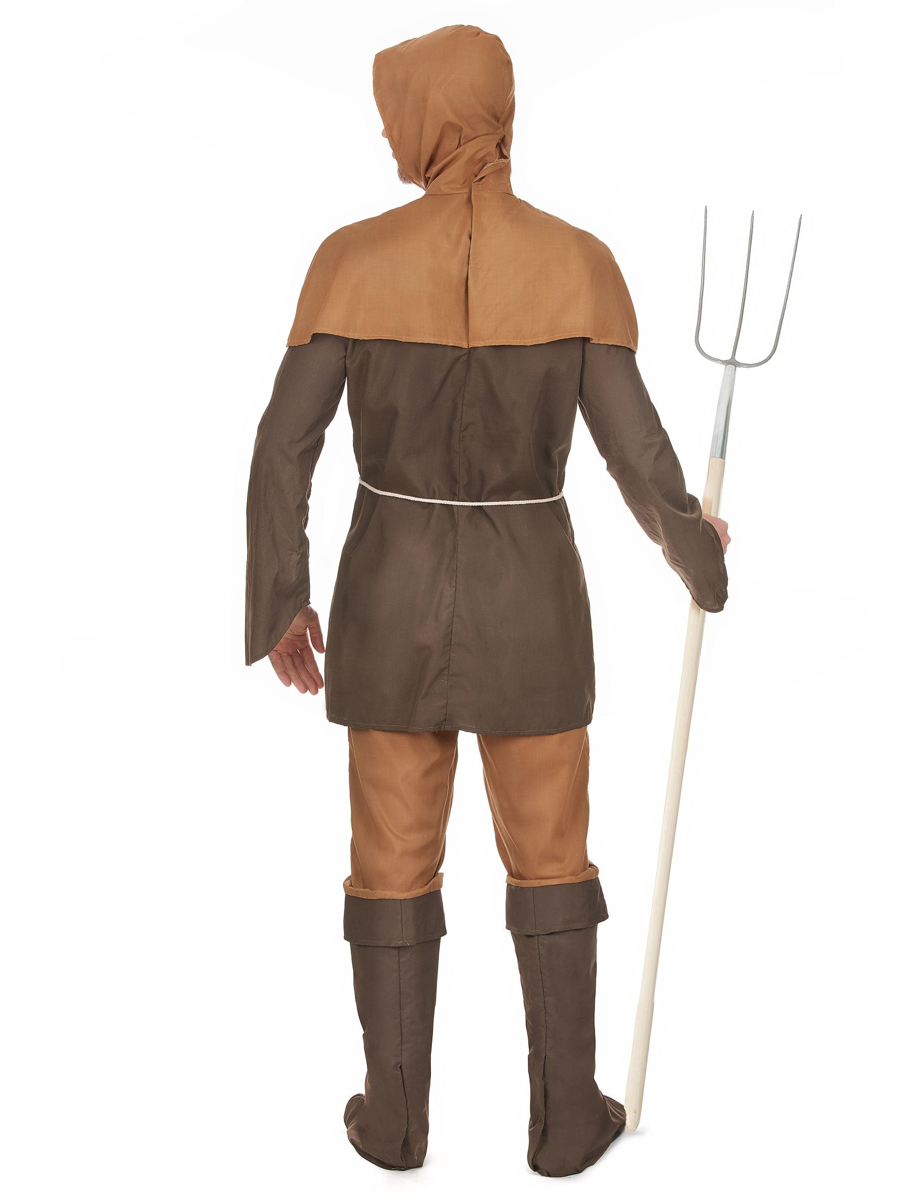 Vue de dos du déguisement paysan médiéval pour homme