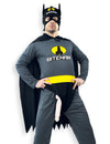 Déguisement humoristique Biteman pour homme gris et noir avec logo jaune