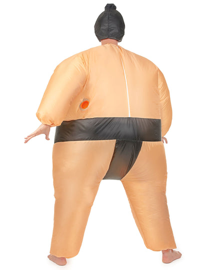 Vue de dos du déguisement humoristique sumo gonflable