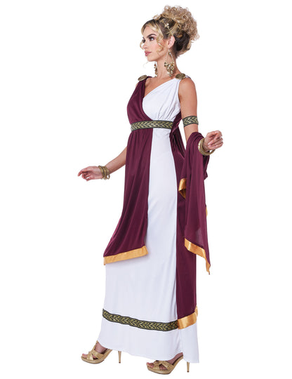 Femeie cu costum de împărăteasă romană