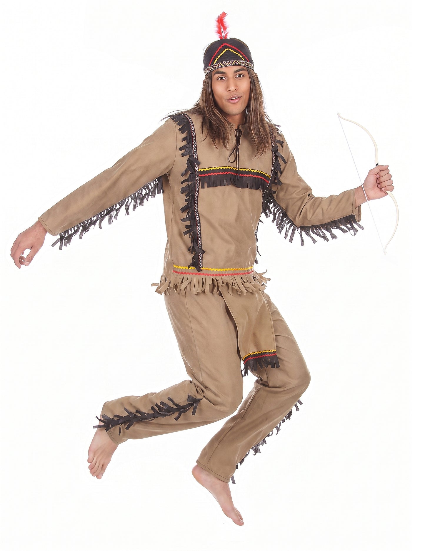 Costum indian bărbătesc cu efect de catifea