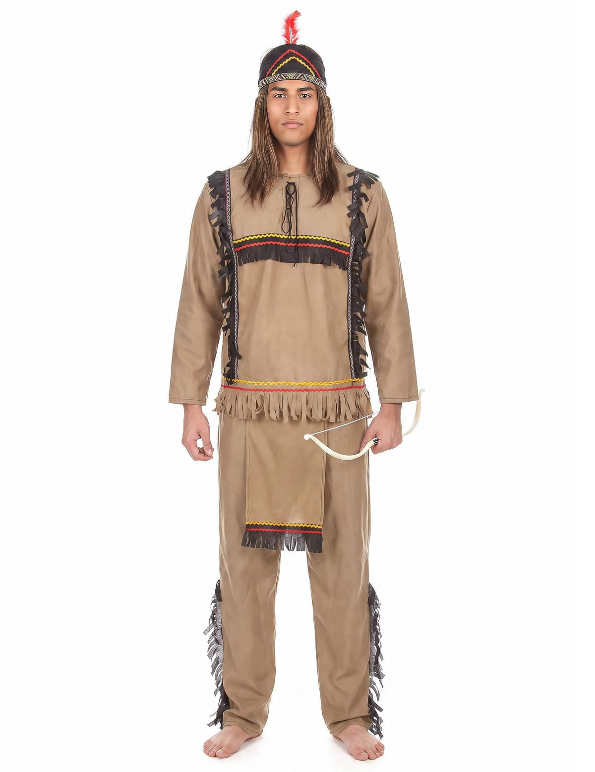 Costum indian bărbătesc cu efect de catifea
