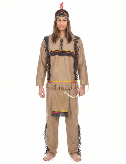 Costum indian bărbătesc cu efect de catifea