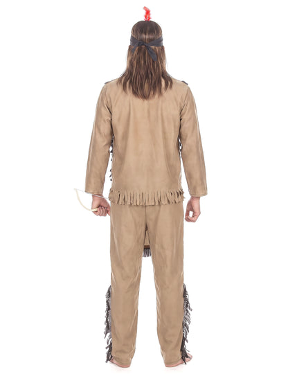 Costum indian bărbătesc cu efect de catifea