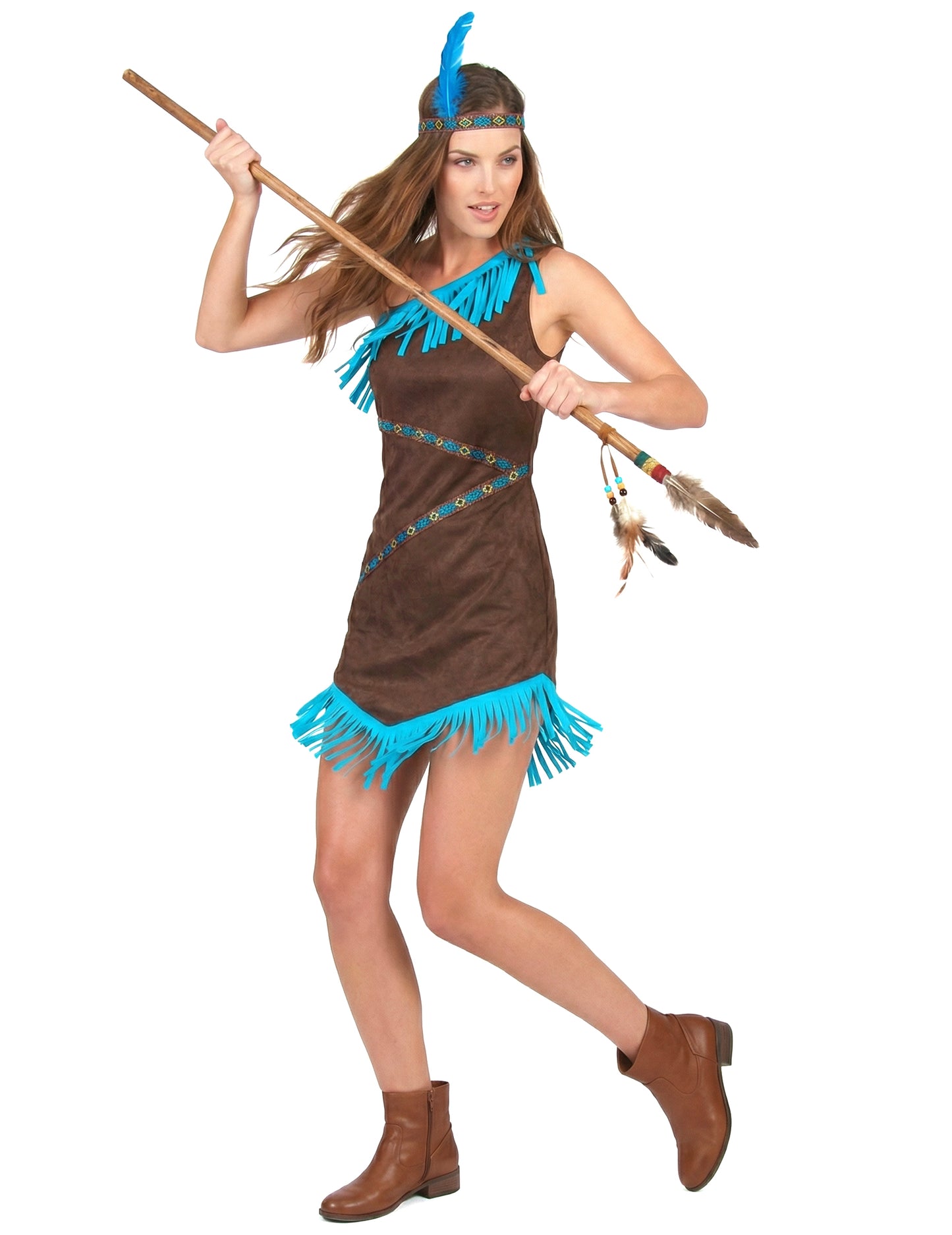 Deghizare indiană maro și albastră