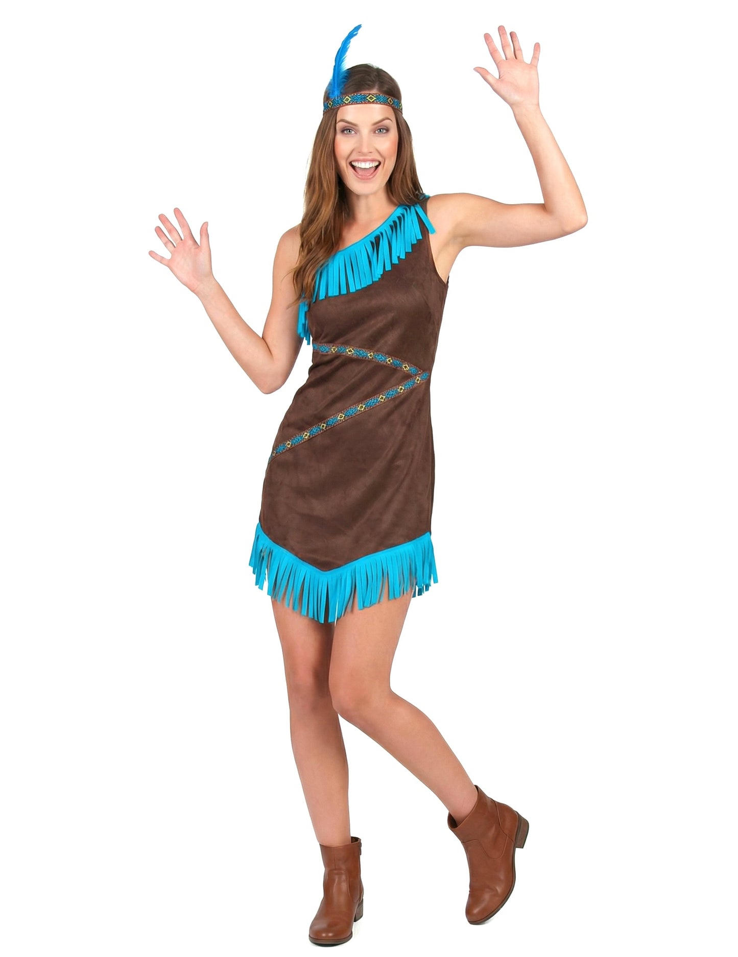 Deghizare indiană maro și albastră