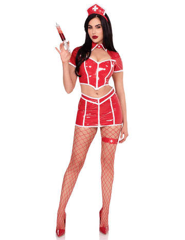 Déguisement infirmière rouge sexy femme