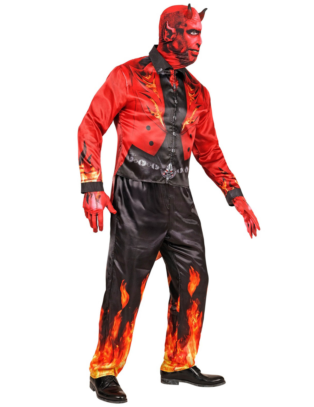Costum de diavol în flăcări pentru adult
