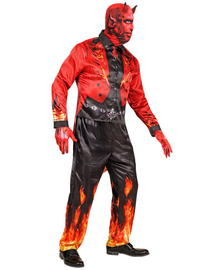 Costum de diavol în flăcări pentru adult