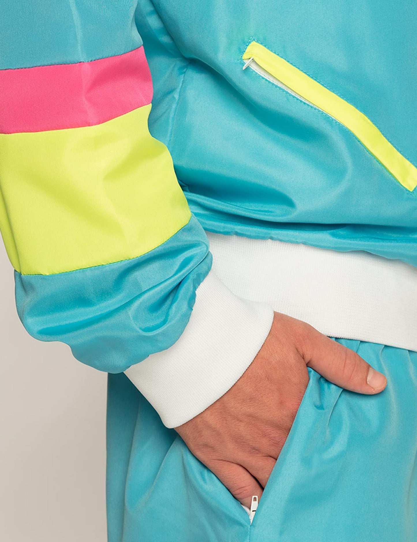 Déguisement Jogging Rétro Bleu Fluo Homme