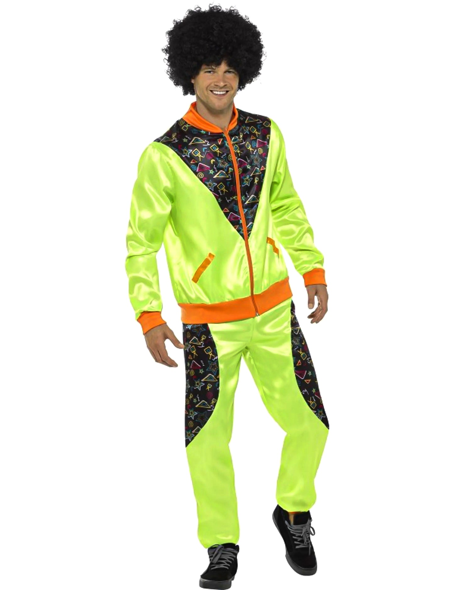 Costum de jogging retro verde pentru bărbați