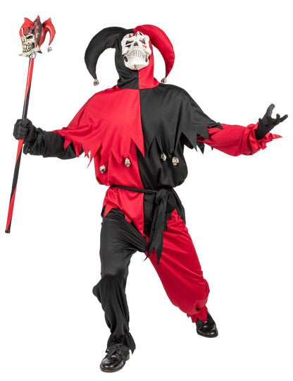 Vue de face du déguisement Joker Fou pour adulte