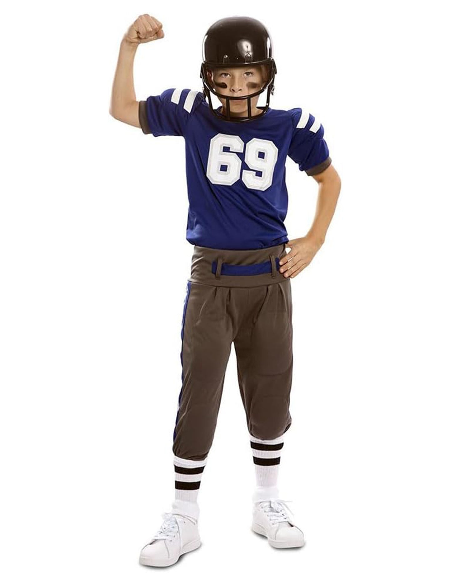 Costum de fotbal american bleu bleu american pentru copii
