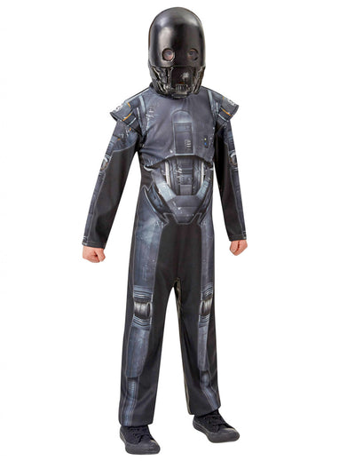 Costum K-2SO Star Wars Rogue One pentru copii, negru și gri, cu mască
