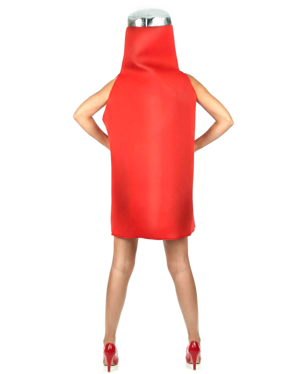 Vedere din spate a costumului de ketchup pentru adult
