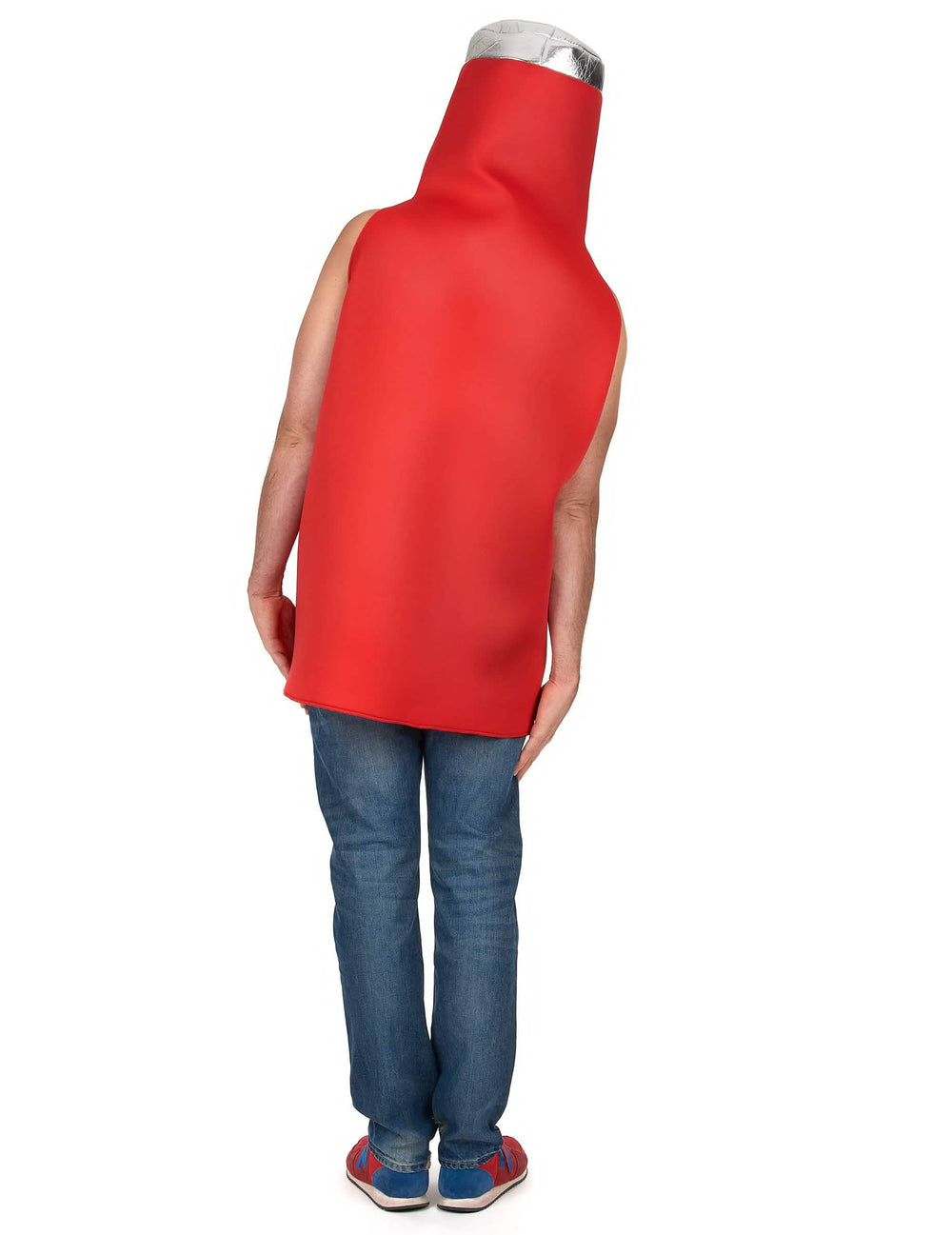 Vedere din spate a costumului de ketchup pentru adult
