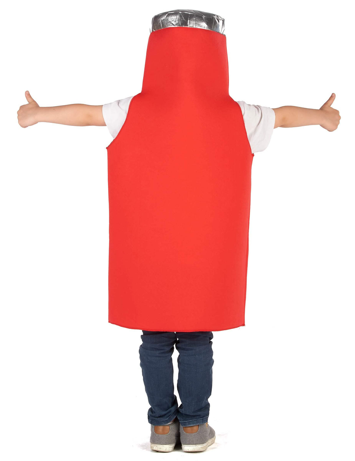 Vedere din spate a costumului de ketchup pentru copil