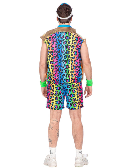 Costum kitsch panteră multicolor pentru bărbați