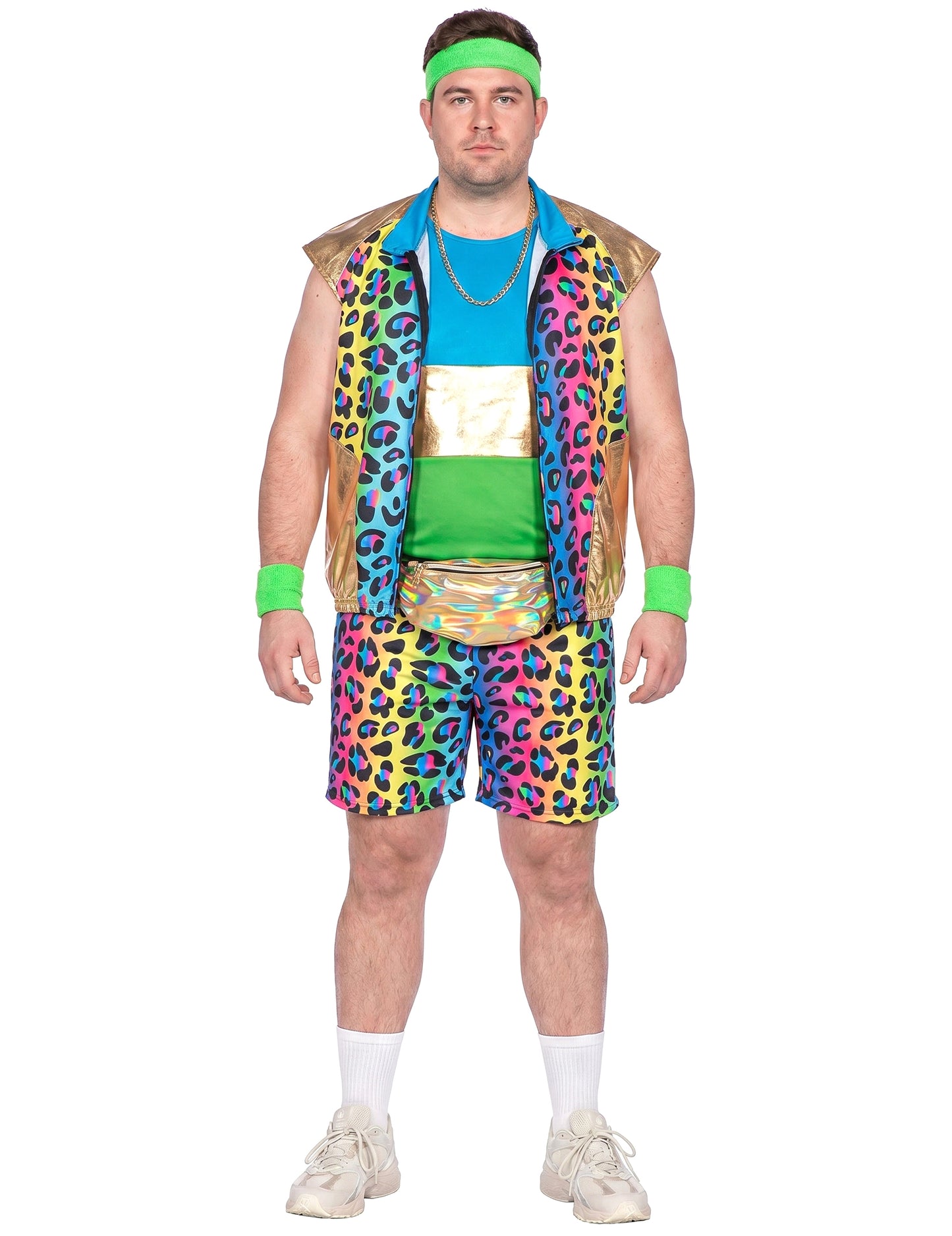 Costum kitsch panteră multicolor pentru bărbați