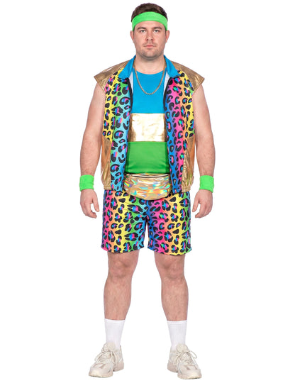 Costum kitsch panteră multicolor pentru bărbați