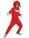 Déguisement Knuckles sonic™ pour enfant rouge avec cagoule et gants